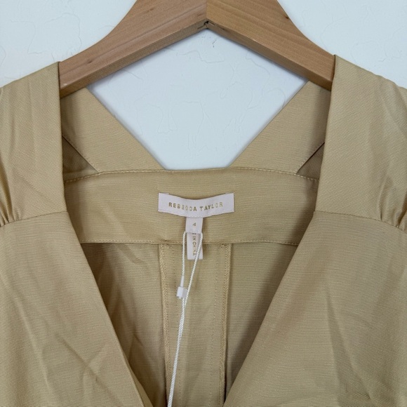 Rebecca Taylor Midi Dress Retro Faille Cream MSRP $425 - Picture 10 of 13